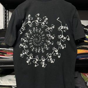 Vintage Japan Anatomy Skeleton Skulls Sun Faded Tee